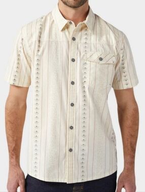 Stio Men's Curtis Camp Shirt XL Short Sleeve Organic Cotton